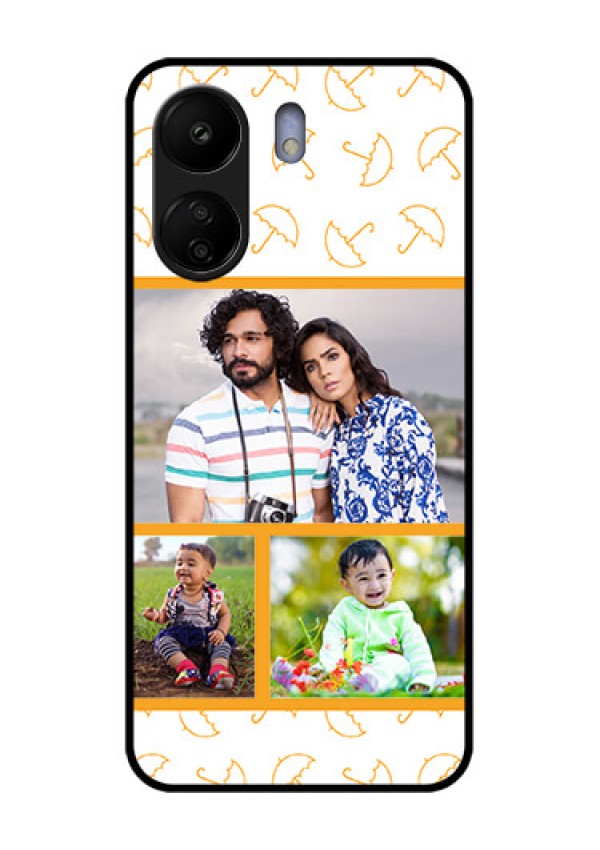 Xiaomi Redmi 13C 4G Custom Glass Phone Case - Yellow Pattern Design
