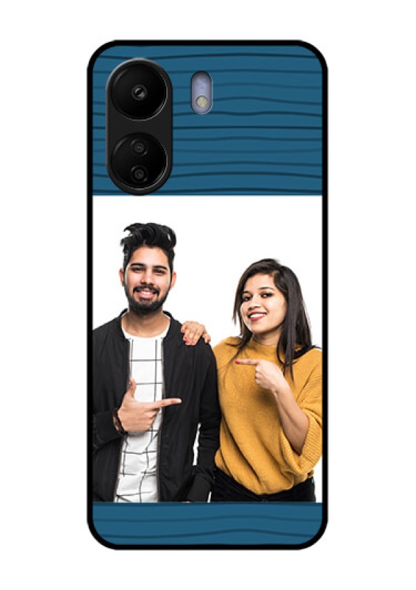 Xiaomi Redmi 13C 4G Custom Glass Phone Case - Blue Pattern Cover Design