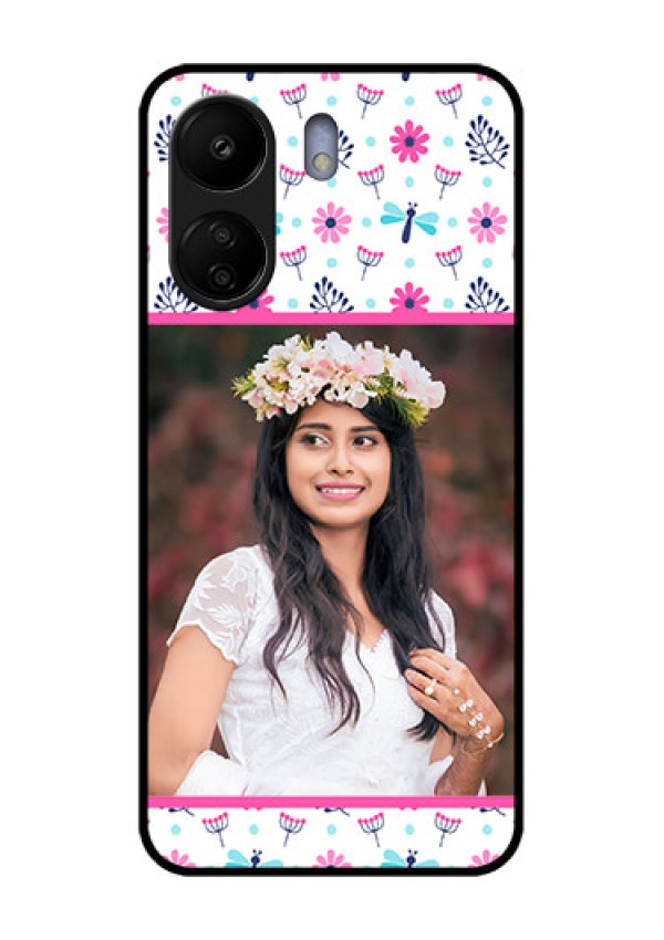Xiaomi Redmi 13C 4G Custom Glass Phone Case - Colorful Flower Design