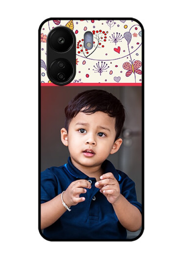 Xiaomi Redmi 13C 4G Custom Glass Phone Case - Premium Floral Design
