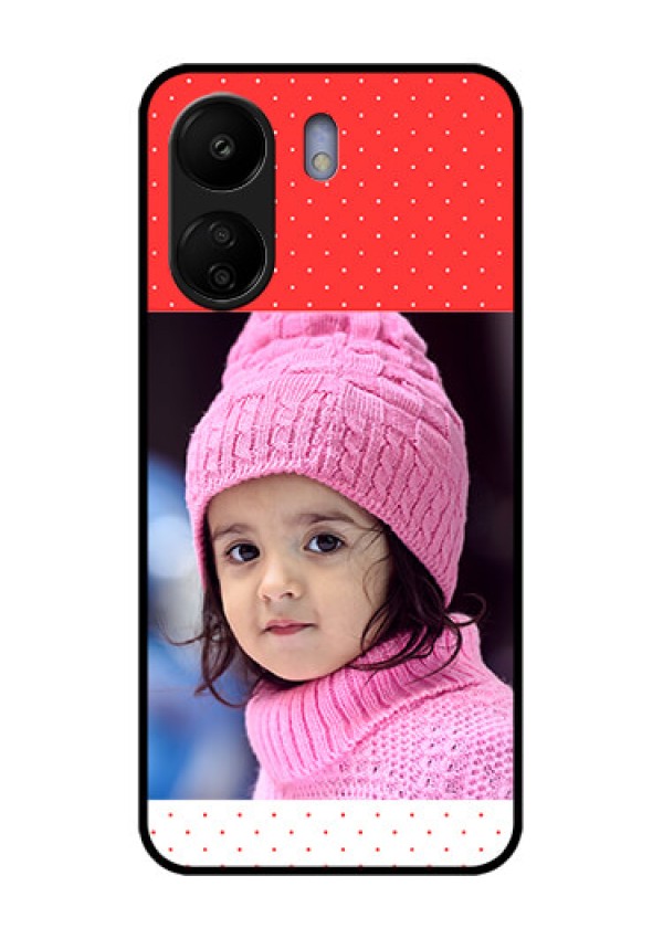 Xiaomi Redmi 13C 4G Custom Glass Phone Case - Red Pattern Design