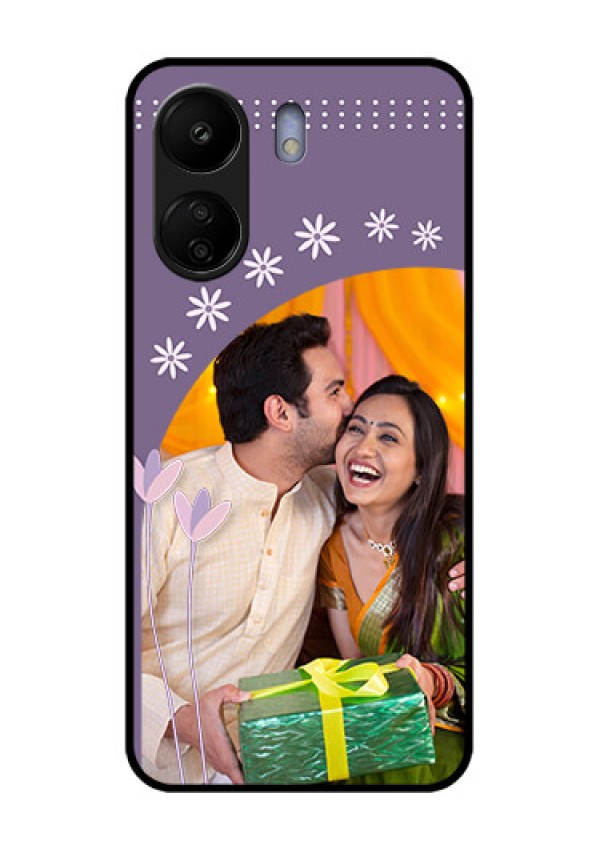 Xiaomi Redmi 13C 4G Custom Glass Phone Case - Lavender Flowers Design