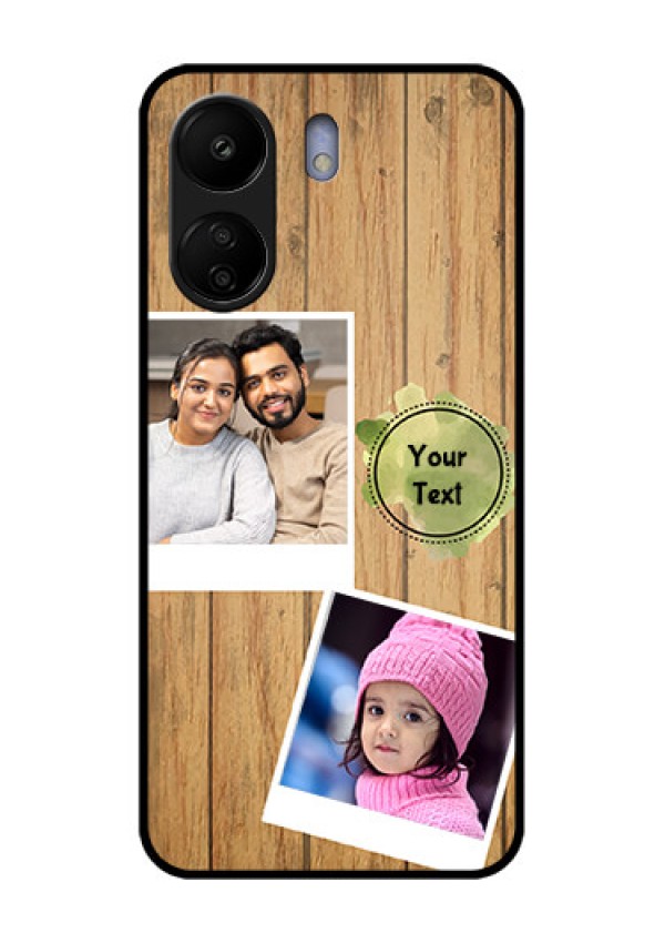 Xiaomi Redmi 13C 4G Custom Glass Phone Case - Wooden Texture Design