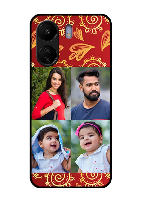 Xiaomi Redmi 13C 4G Custom Glass Phone Case - 4 Image Traditional Design