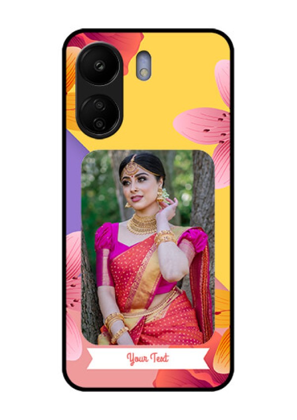 Xiaomi Redmi 13C 4G Custom Glass Phone Case - 3 Image With Vintage Floral Design