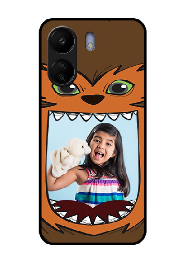 Xiaomi Redmi 13C 4G Custom Glass Phone Case - Owl Monster Back Case Design
