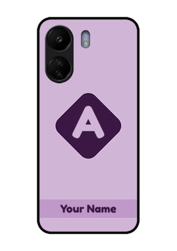 Xiaomi Redmi 13C 4G Custom Glass Phone Case - Custom Letter In Curved Badge Design