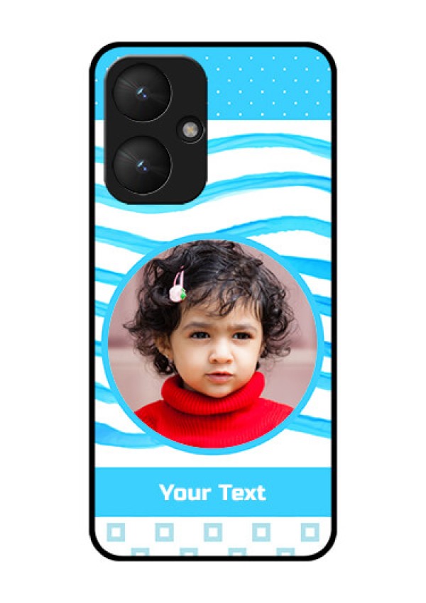 Xiaomi Redmi 13C 5G Custom Glass Phone Case - Simple Blue Case Design