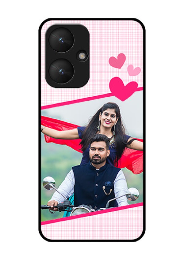 Xiaomi Redmi 13C 5G Custom Glass Phone Case - Love Shape Heart Design