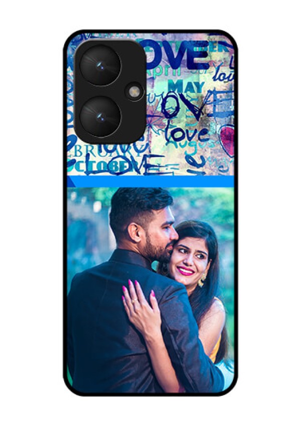 Xiaomi Redmi 13C 5G Custom Glass Phone Case - Colorful Love Design