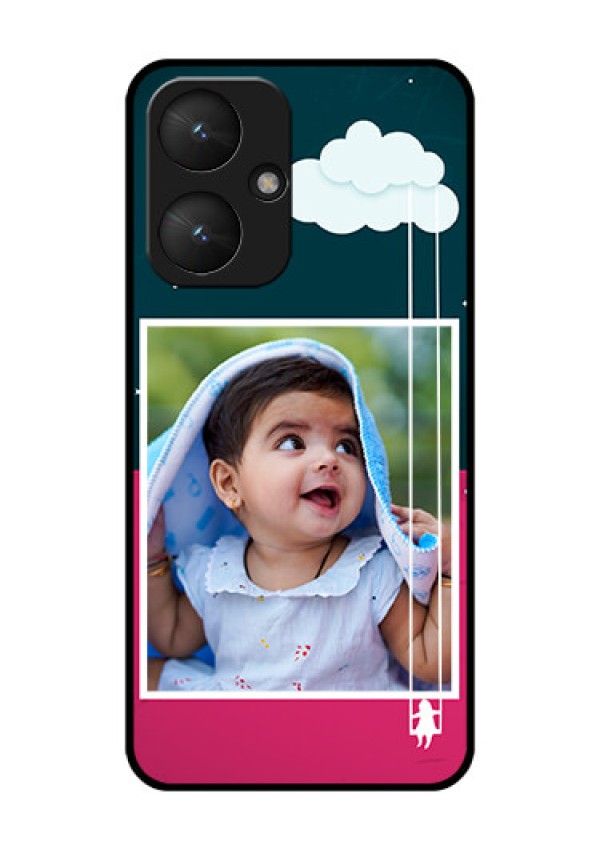 Xiaomi Redmi 13C 5G Custom Glass Phone Case - Cute Girl With Cloud Design