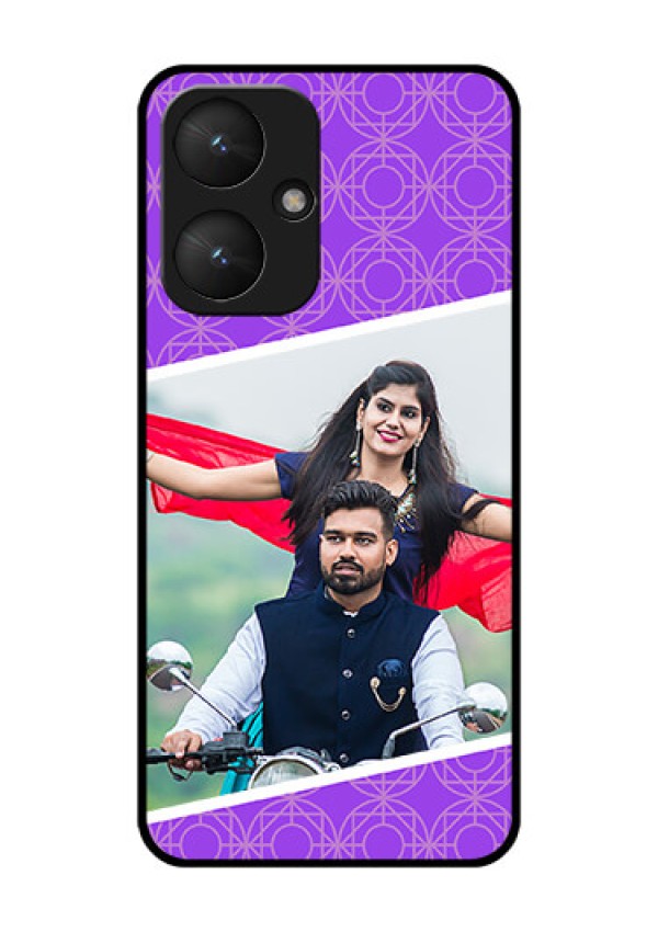 Xiaomi Redmi 13C 5G Custom Glass Phone Case - Violet Color Pattern Design