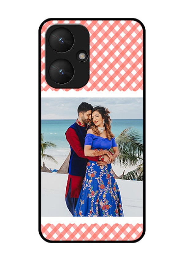Xiaomi Redmi 13C 5G Custom Glass Phone Case - Pink Pattern Design