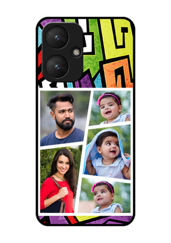 Xiaomi Redmi 13C 5G Custom Glass Phone Case - Graffiti Pattern Design