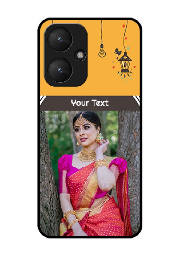Xiaomi Redmi 13C 5G Custom Glass Phone Case - With Family Picture And Icons