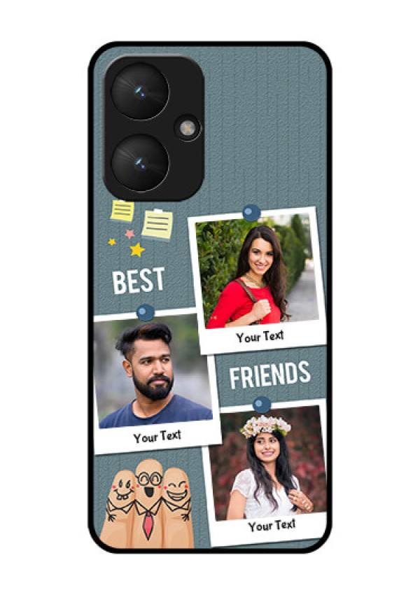 Xiaomi Redmi 13C 5G Custom Glass Phone Case - Sticky Frames And Friendship Design