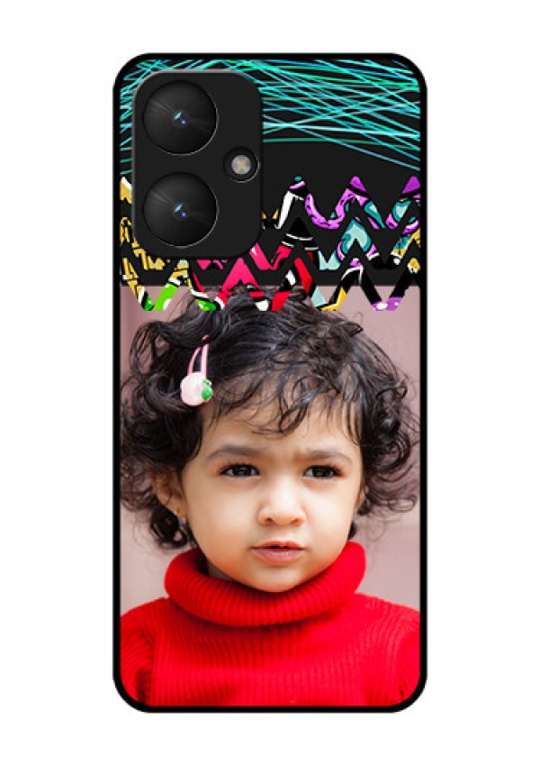 Xiaomi Redmi 13C 5G Custom Glass Phone Case - Neon Abstract Design