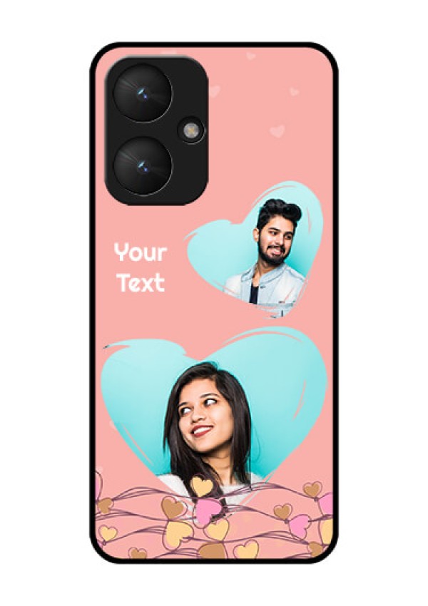 Xiaomi Redmi 13C 5G Custom Glass Phone Case - Love Doodle Design