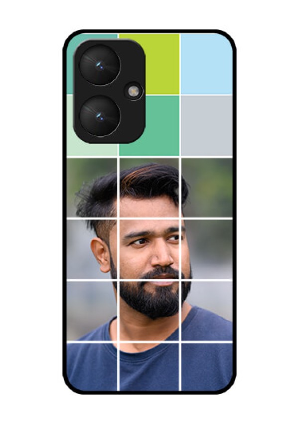 Xiaomi Redmi 13C 5G Custom Glass Phone Case - With White Box Pattern