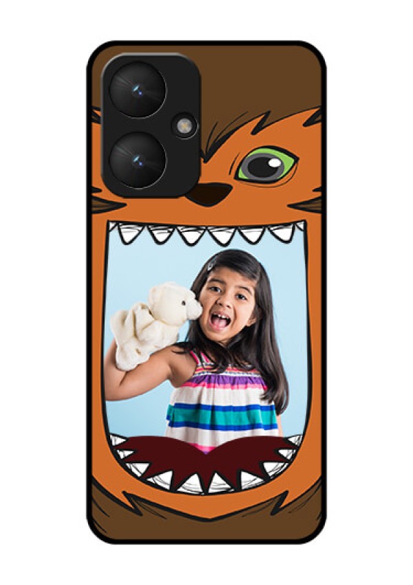 Xiaomi Redmi 13C 5G Custom Glass Phone Case - Owl Monster Back Case Design