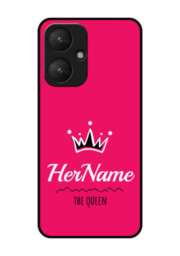 Xiaomi Redmi 13C 5G Custom Glass Phone Case - Queen With Name Design