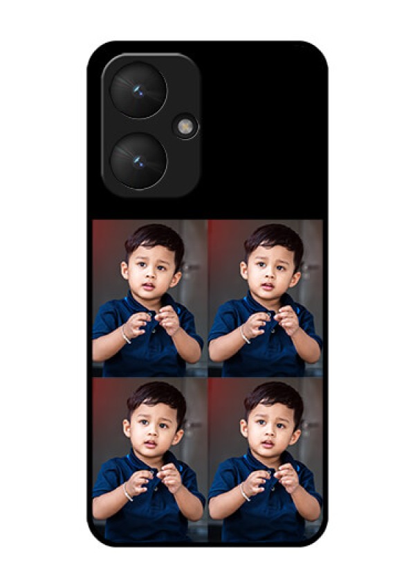 Xiaomi Redmi 13C 5G Custom Glass Phone Case - 4 Image Holder Design