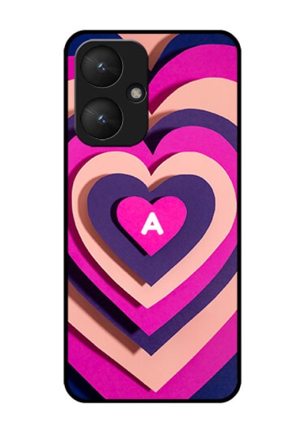 Xiaomi Redmi 13C 5G Custom Glass Phone Case - Cute Heart Pattern Design