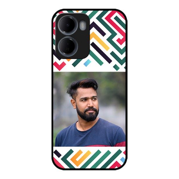 Xiaomi Redmi 15A 5G Custom Glass Phone Case - Colorful Maze Pattern Design Xiaomi Redmi 15A 5G Custom Glass Phone Case - Colorful Maze Pattern Design