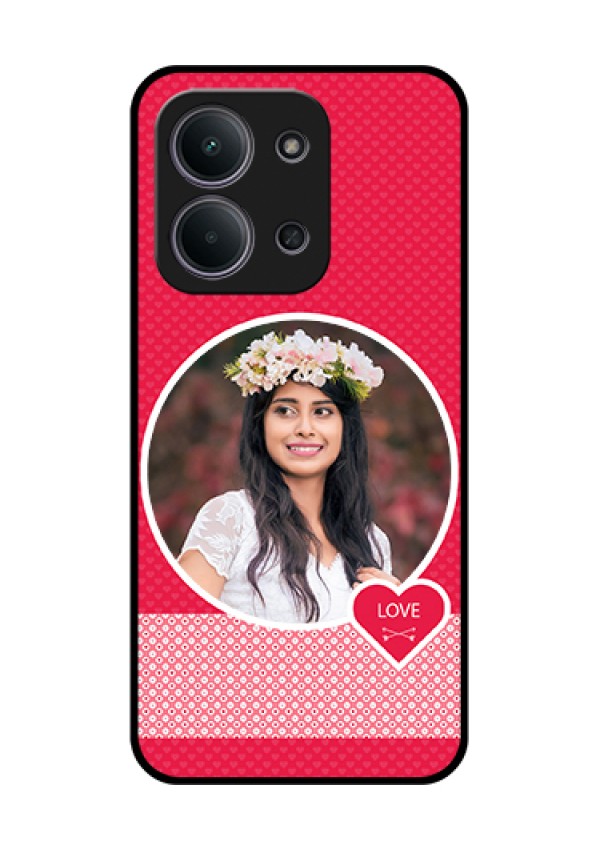 Xiaomi Redmi 15C 5G Custom Glass Phone Case - Pink Color Pattern Design