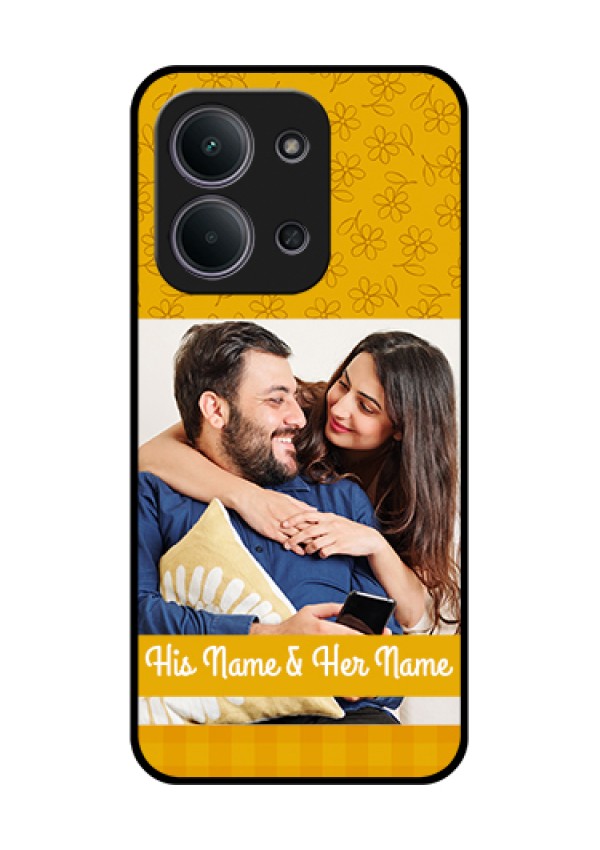 Xiaomi Redmi 15C 5G Custom Glass Phone Case - Yellow Floral Design