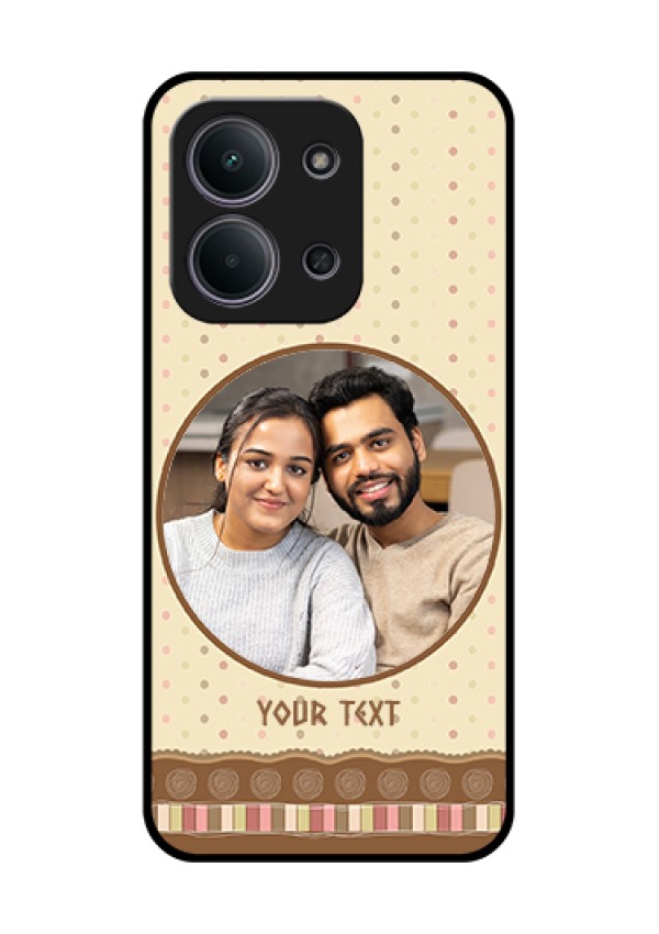 Xiaomi Redmi 15C 5G Custom Glass Phone Case - Brown Dotted Mobile Case Design