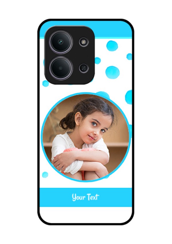 Xiaomi Redmi 15C 5G Custom Glass Phone Case - Blue Bubbles Pattern Design