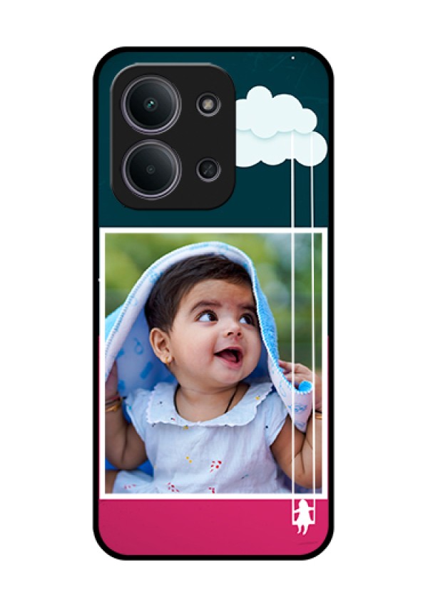 Xiaomi Redmi 15C 5G Custom Glass Phone Case - Cute Girl With Cloud Design