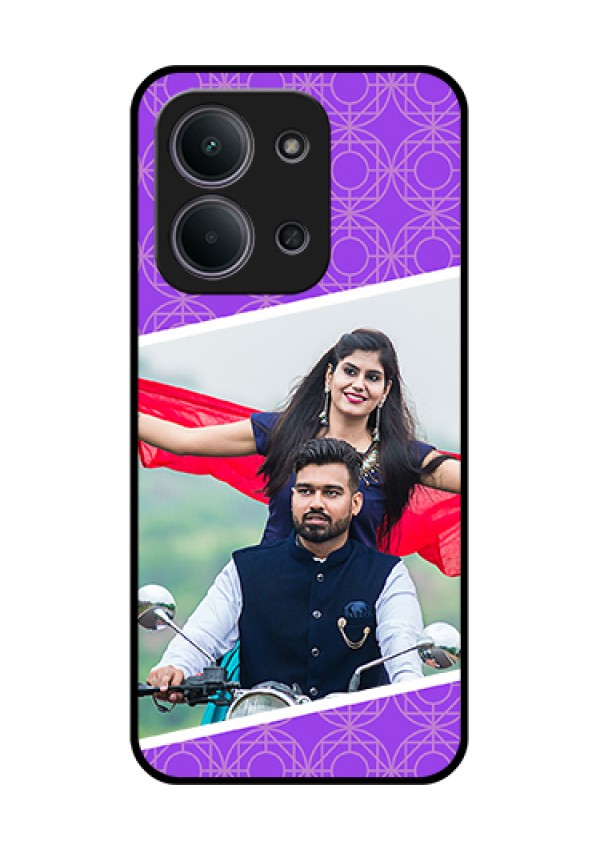Xiaomi Redmi 15C 5G Custom Glass Phone Case - Violet Color Pattern Design