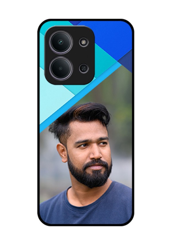 Xiaomi Redmi 15C 5G Custom Glass Phone Case - Blue Pattern Design