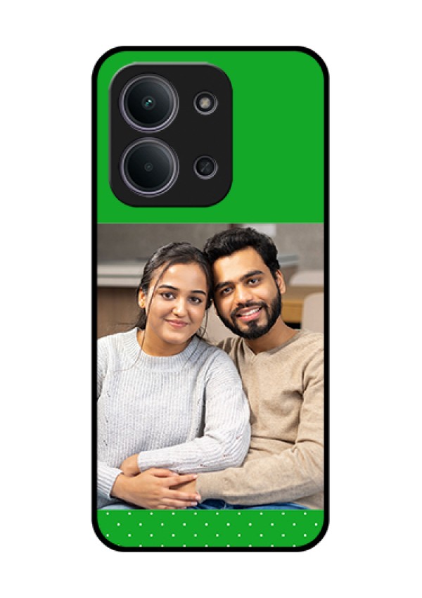Xiaomi Redmi 15C 5G Custom Glass Phone Case - Green Pattern Design