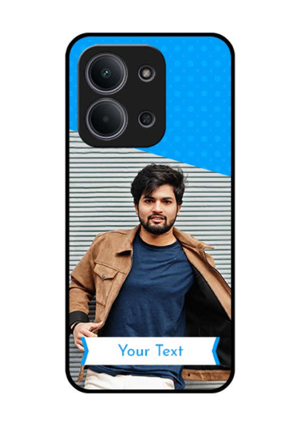 Xiaomi Redmi 15C 5G Custom Glass Phone Case - Simple Blue Color Design