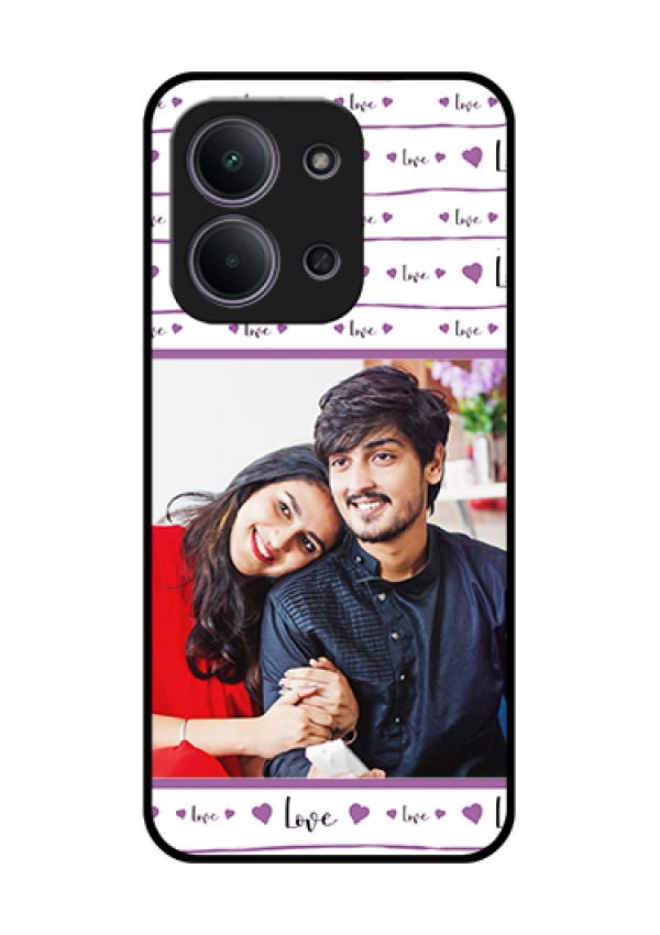 Xiaomi Redmi 15C 5G Custom Glass Phone Case - Couples Heart Design