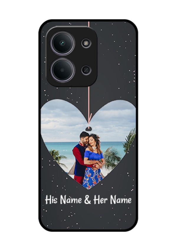 Xiaomi Redmi 15C 5G Custom Glass Phone Case - Hanging Heart Design