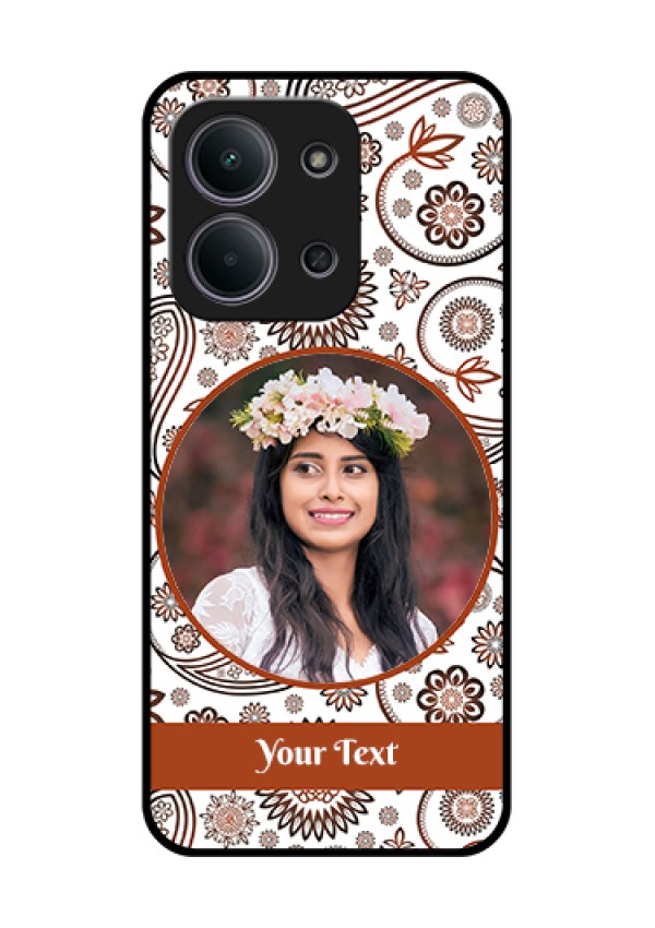 Xiaomi Redmi 15C 5G Custom Glass Phone Case - Abstract Flower Design