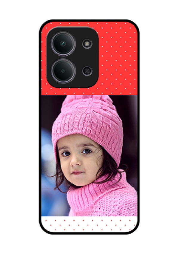 Xiaomi Redmi 15C 5G Custom Glass Phone Case - Red Pattern Design