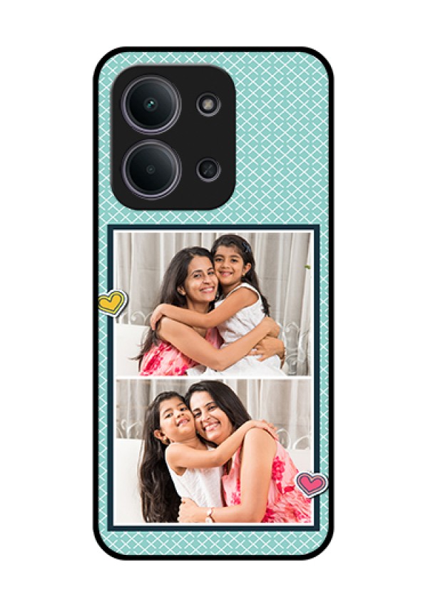 Xiaomi Redmi 15C 5G Custom Glass Phone Case - 2 Image Holder With Pattern Design