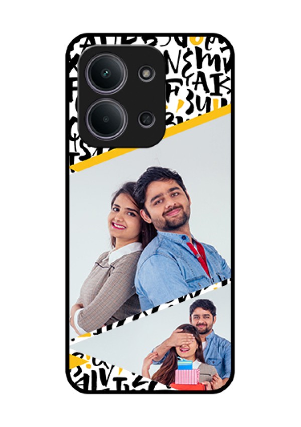 Xiaomi Redmi 15C 5G Custom Glass Phone Case - Letters Pattern Design
