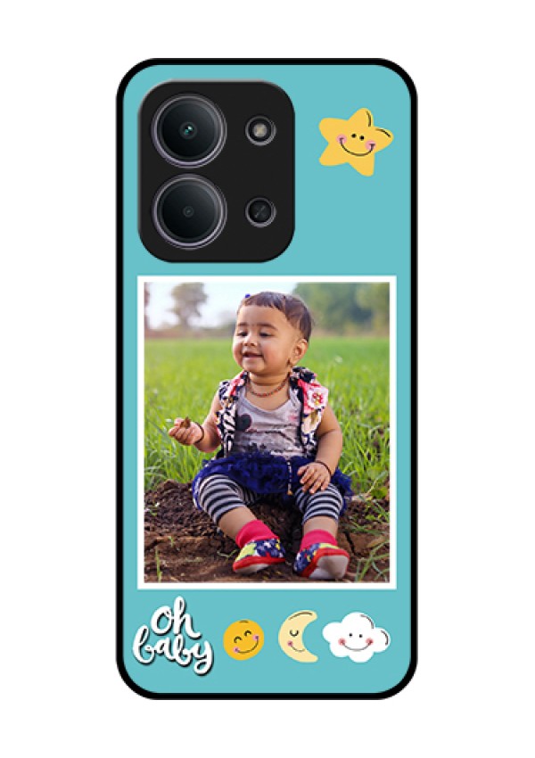Xiaomi Redmi 15C 5G Custom Glass Phone Case - Smiley Kids Stars Design