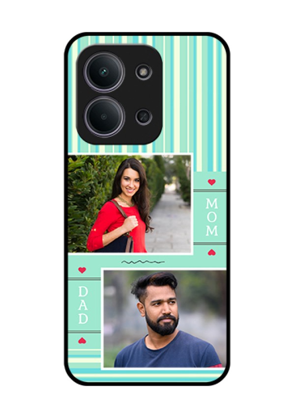 Xiaomi Redmi 15C 5G Custom Glass Phone Case - Mom & Dad Pic Design