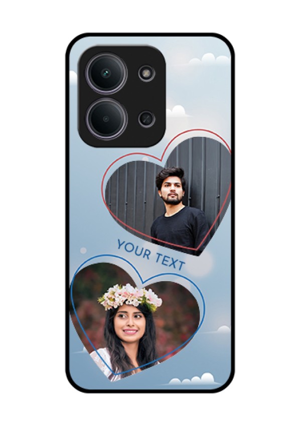 Xiaomi Redmi 15C 5G Custom Glass Phone Case - Blue Color Couple Design