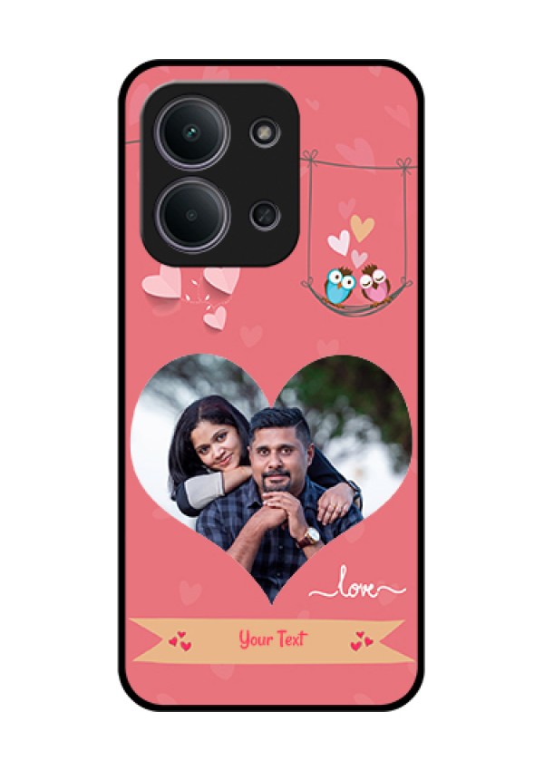 Xiaomi Redmi 15C 5G Custom Glass Phone Case - Peach Color Love Design