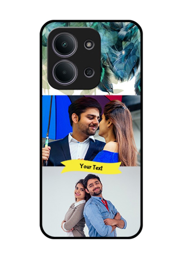 Xiaomi Redmi 15C 5G Custom Glass Phone Case - Image With Boho Peacock Feather Design