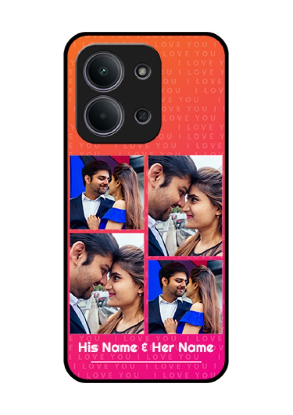 Xiaomi Redmi 15C 5G Custom Glass Phone Case - I Love You Pink Design