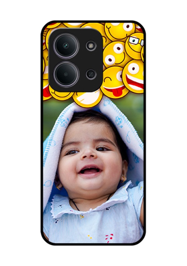 Xiaomi Redmi 15C 5G Custom Glass Phone Case - With Smiley Emoji Design